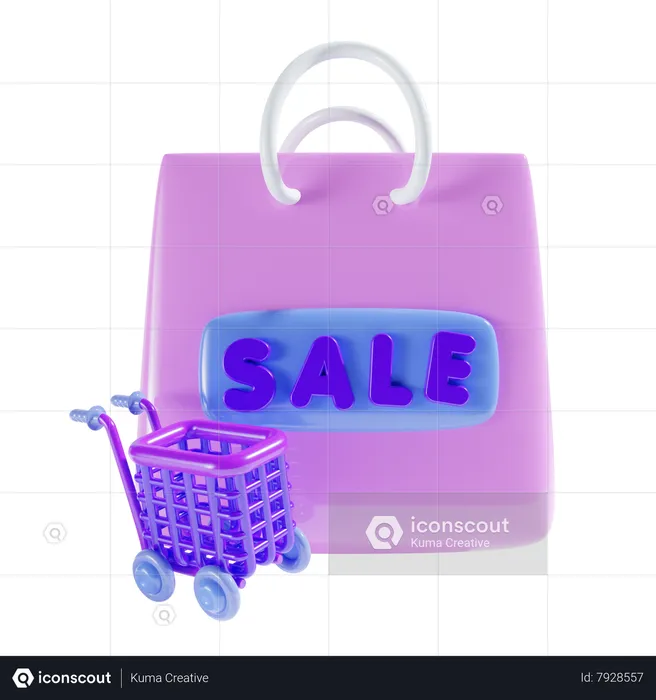 Venta de compras  3D Icon