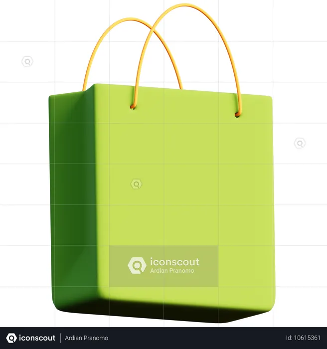 Compras verdes  3D Icon