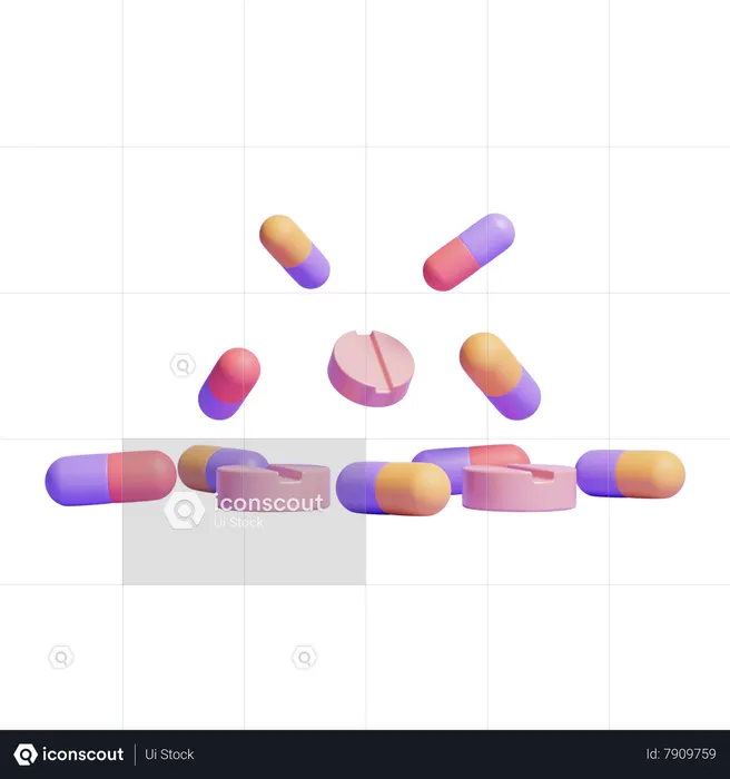 Pílulas  3D Icon
