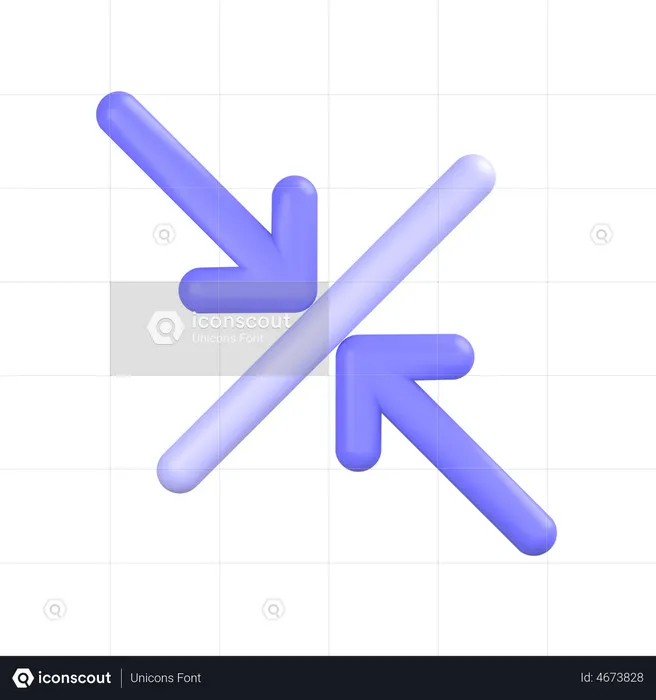 Comprimir-flecha  3D Icon