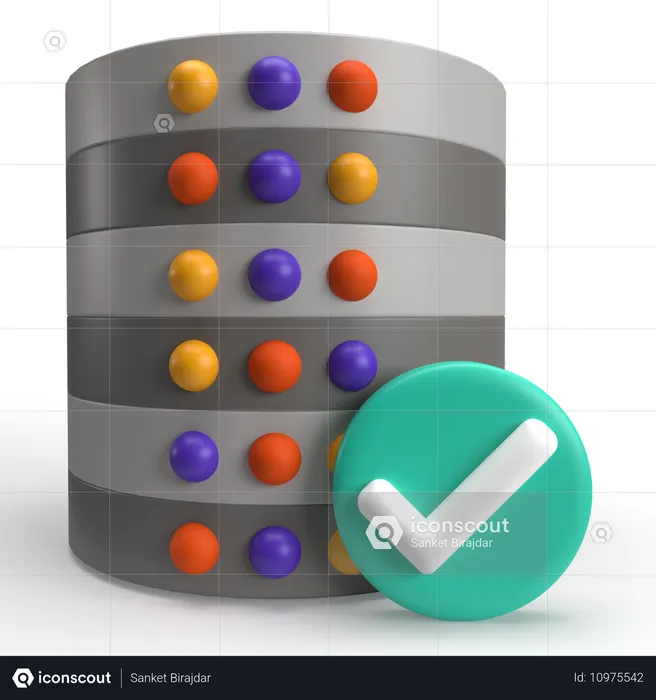 Comprobar base de datos  3D Icon