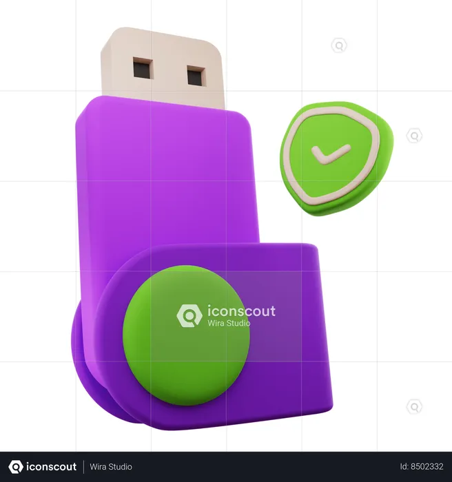 Comprobar la unidad usb  3D Icon