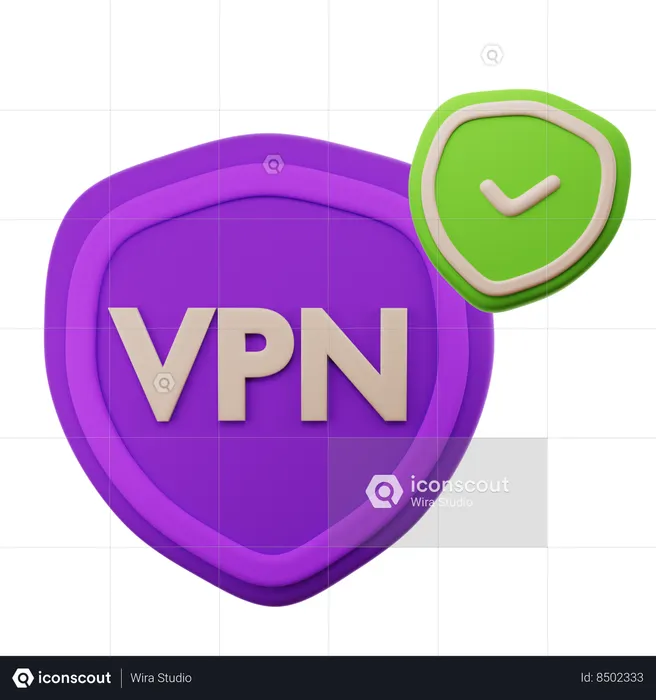 Comprobar VPN  3D Icon