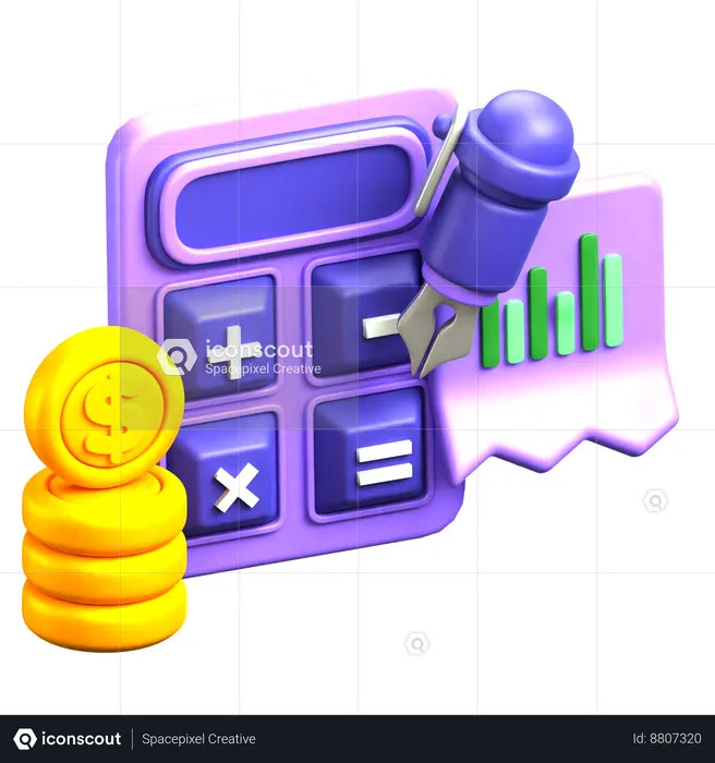 Comptabilité  3D Icon