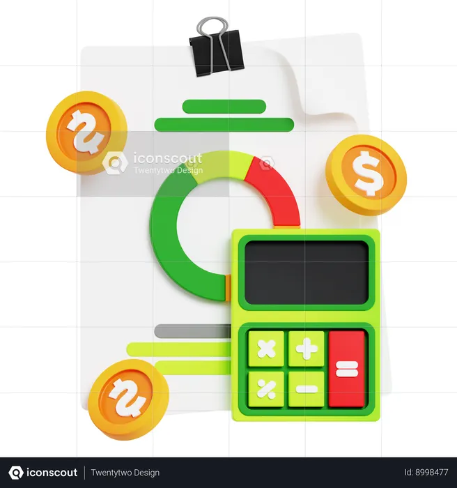 Calcul comptable  3D Icon