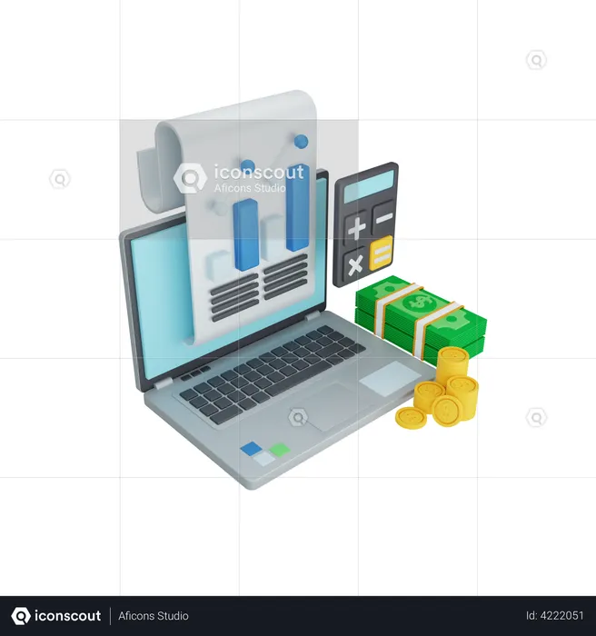 Comptabilité financière  3D Illustration