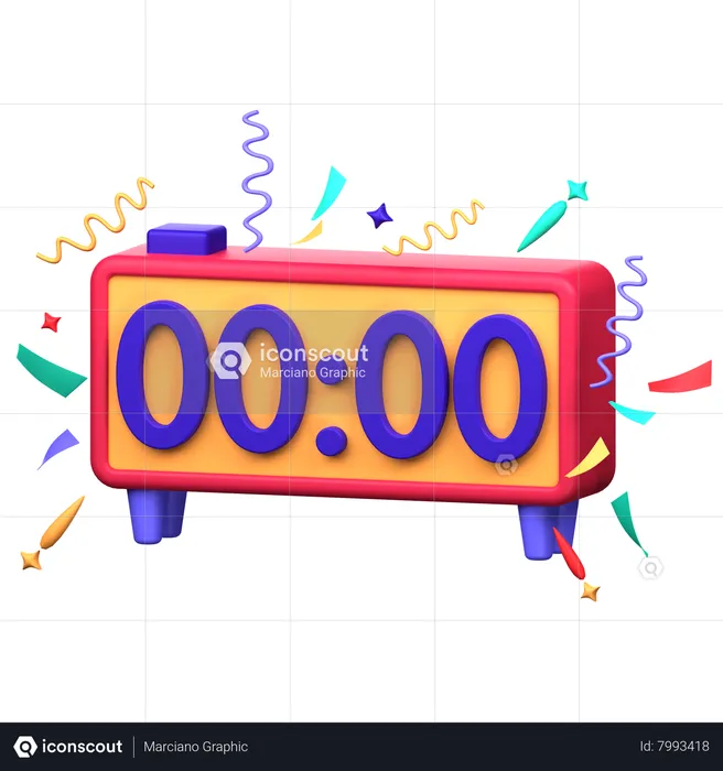 Compte à rebours  3D Icon