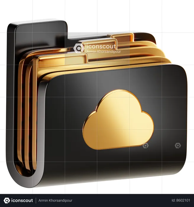 Computação em nuvem  3D Icon