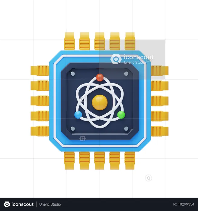 Computação quântica  3D Icon