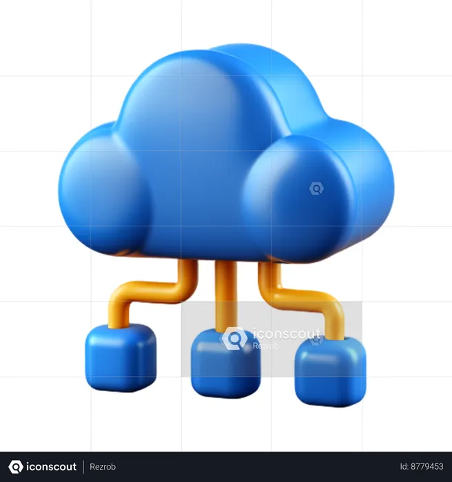 Computación en la nube  3D Icon