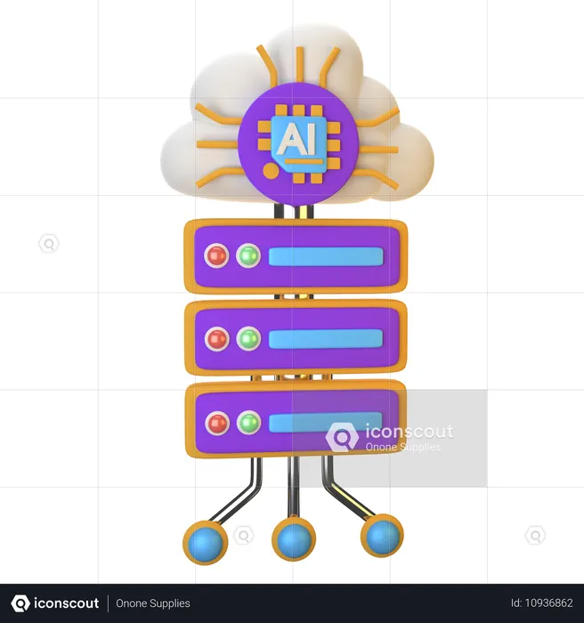 Computación en la nube  3D Icon