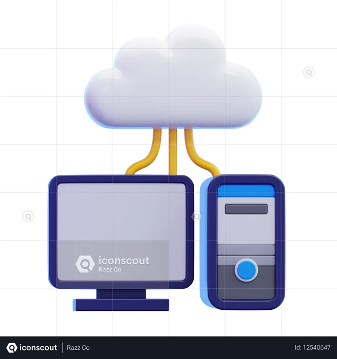 Computación en la nube  3D Icon