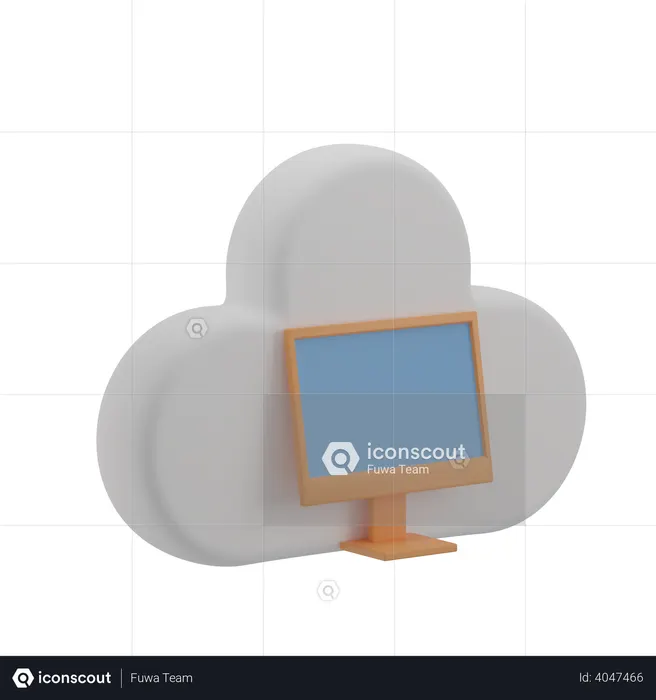 Computación en la nube  3D Icon