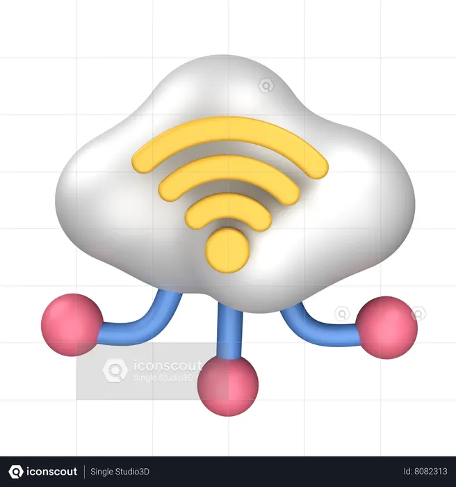Computación en la nube  3D Icon