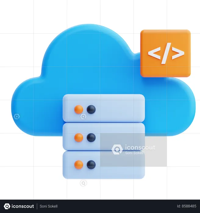 Computación en la nube  3D Icon