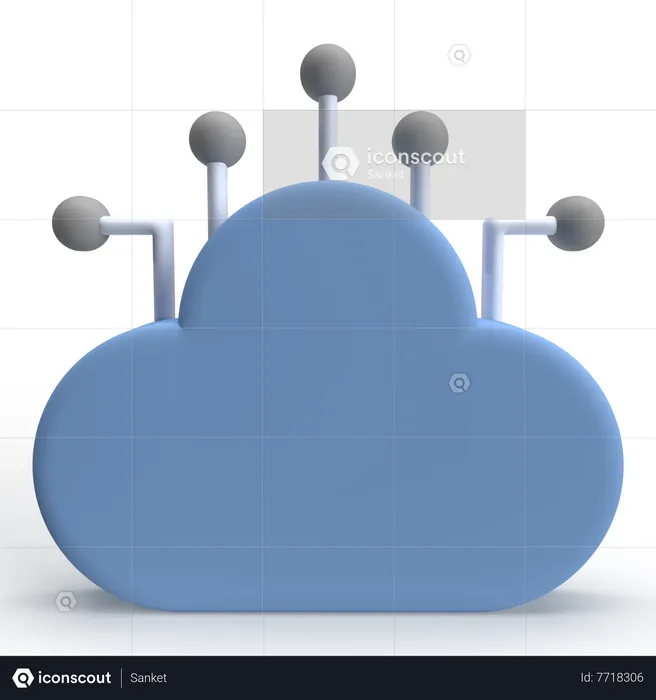 Computación en la nube  3D Icon