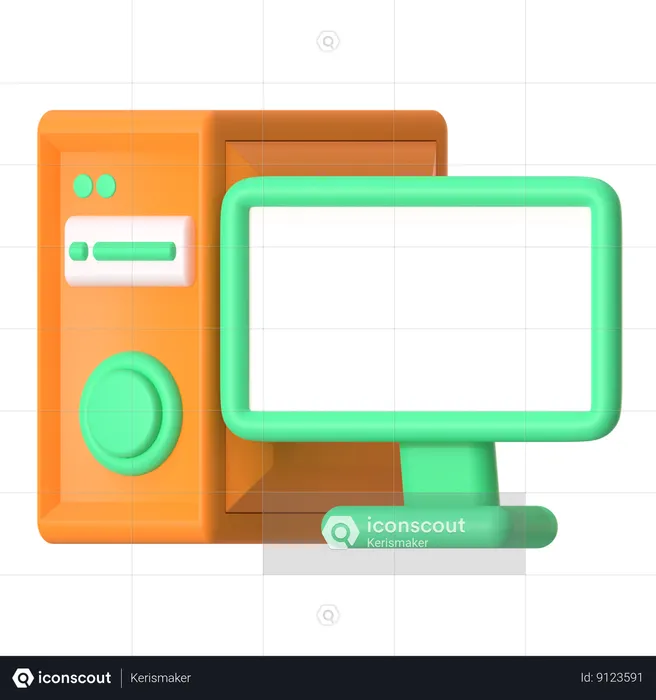 Computador  3D Icon