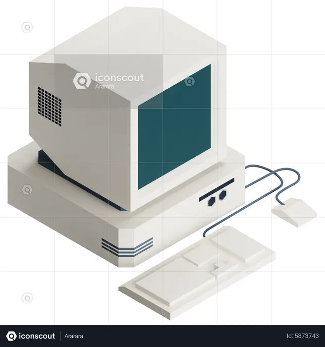 Computador  3D Icon