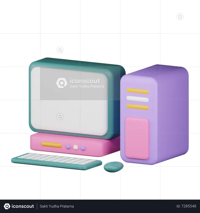 Computador  3D Icon