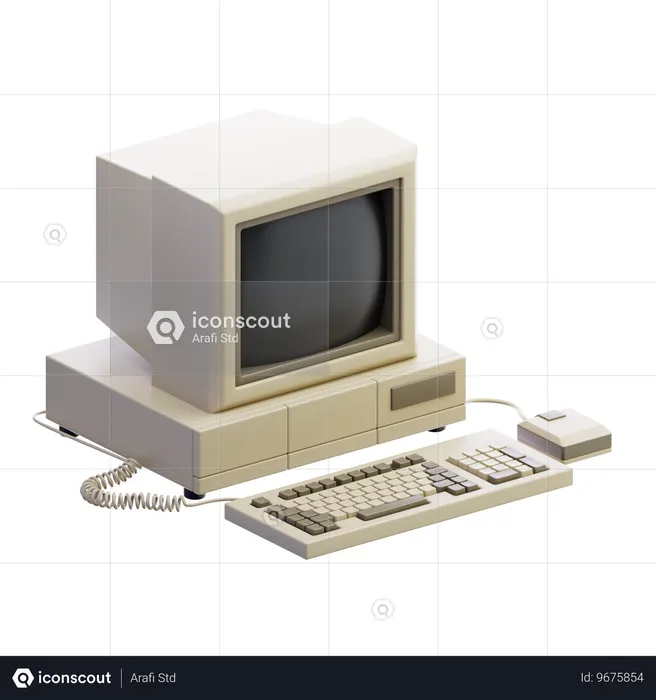 Computador antigo  3D Icon