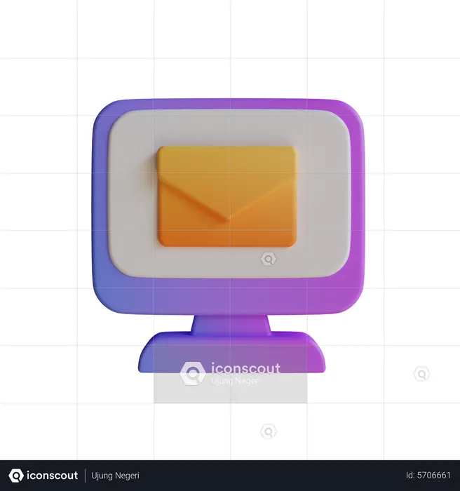 Correio de computador  3D Icon
