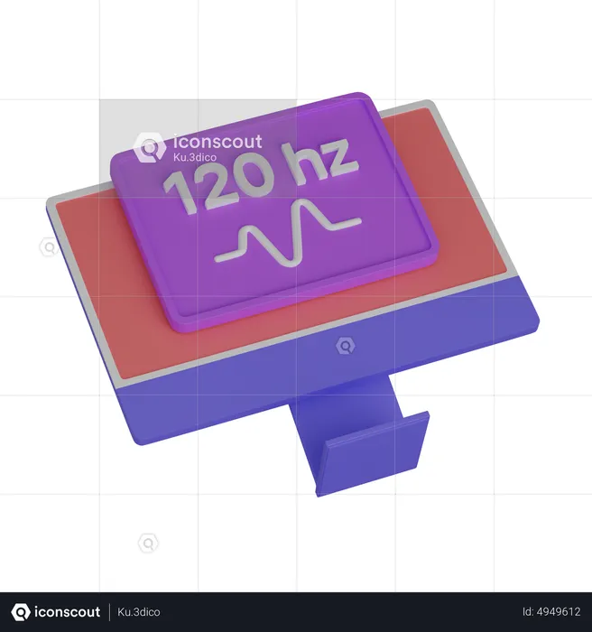 Computadora 120hz  3D Icon