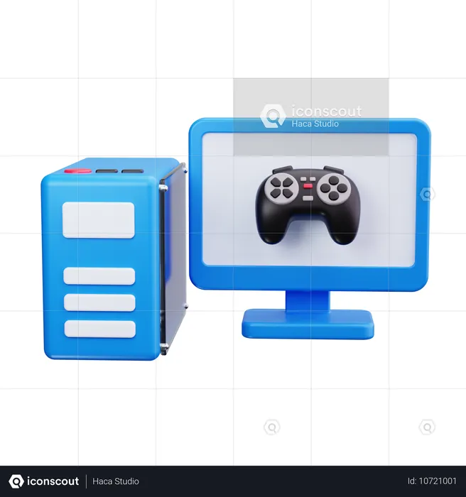 Computadora de juego  3D Icon