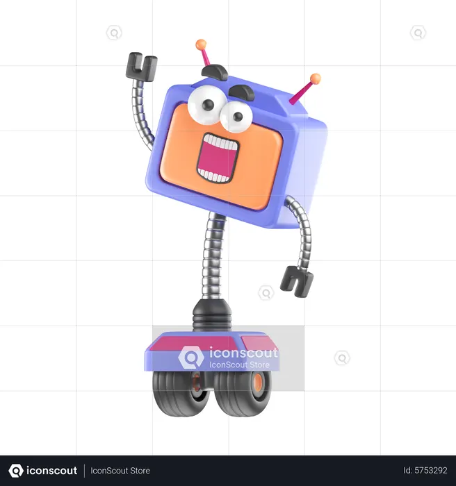Computadora robótica  3D Icon