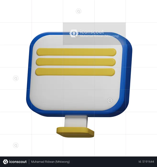 Computer  3D Icon