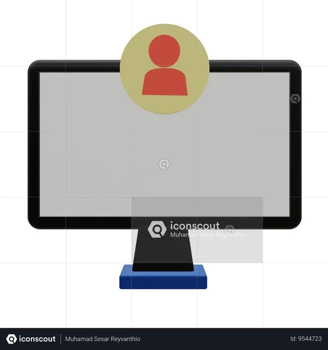 Computer Account  3D Icon