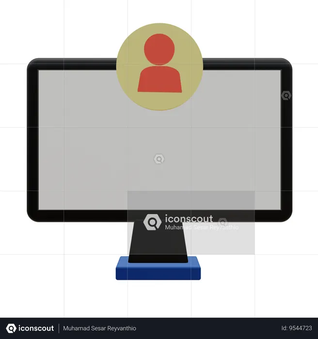 Computer Account  3D Icon