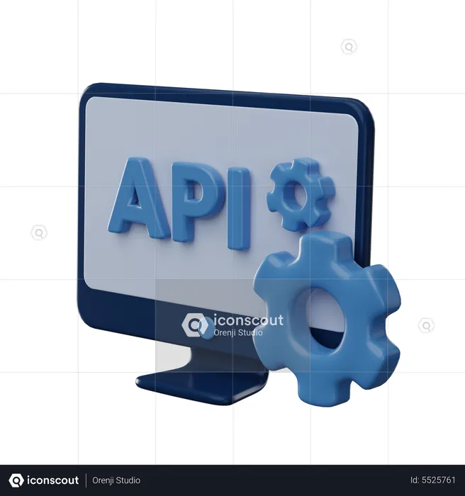 Computer API development  3D Icon