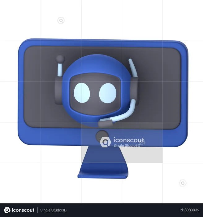 Computer Bot  3D Icon