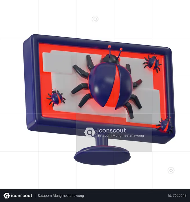 Computer Bug  3D Icon