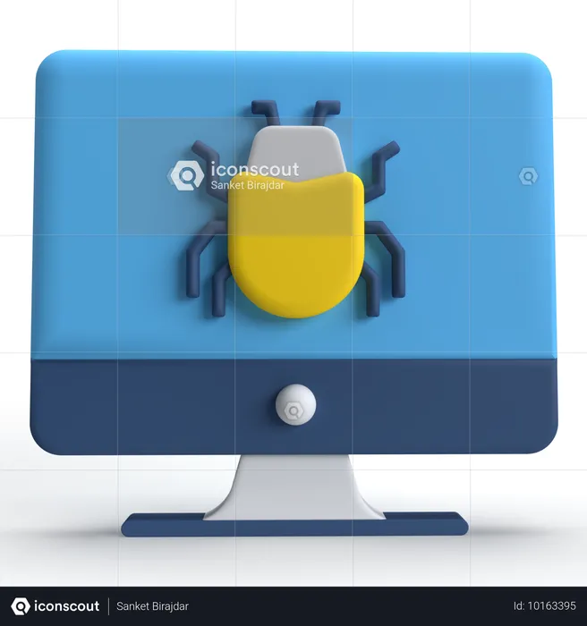 Computer Bug  3D Icon