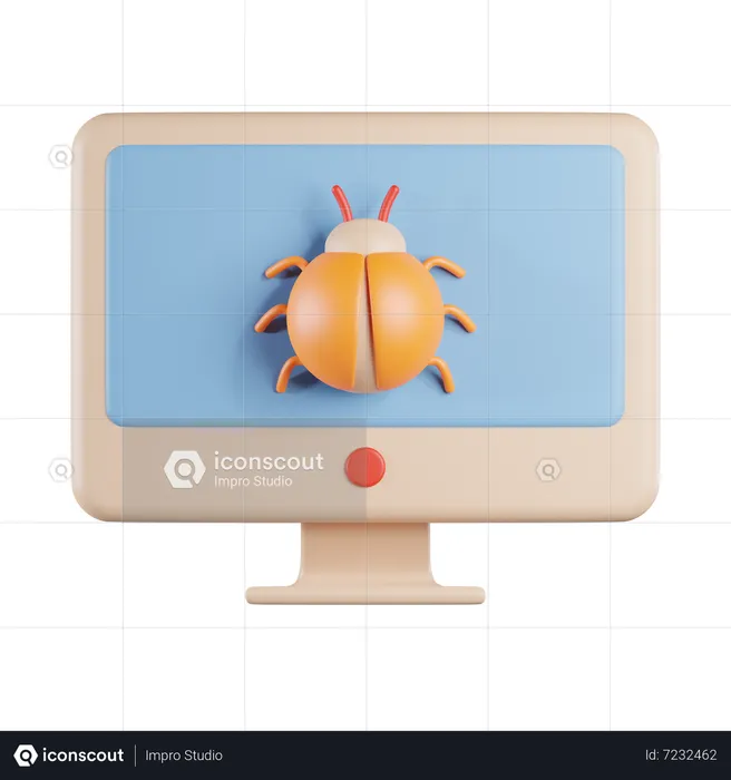 Computer Bug  3D Icon