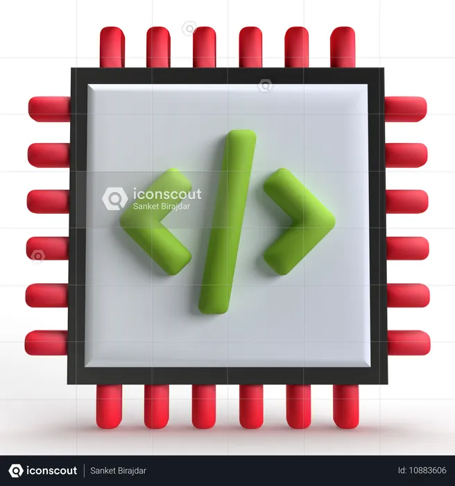 Computerchip  3D Icon