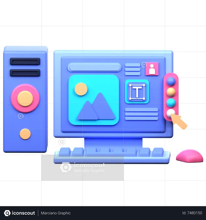 Computer Class  3D Icon