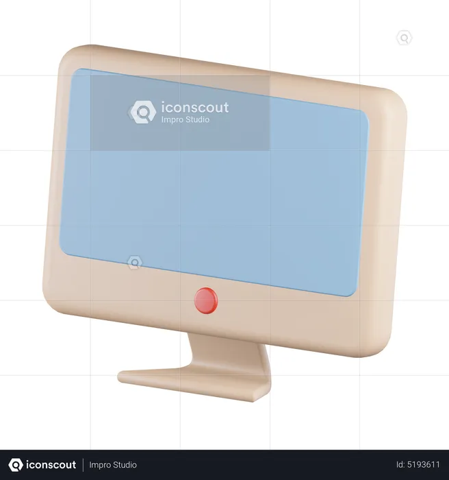 Computer Desktop  3D Icon