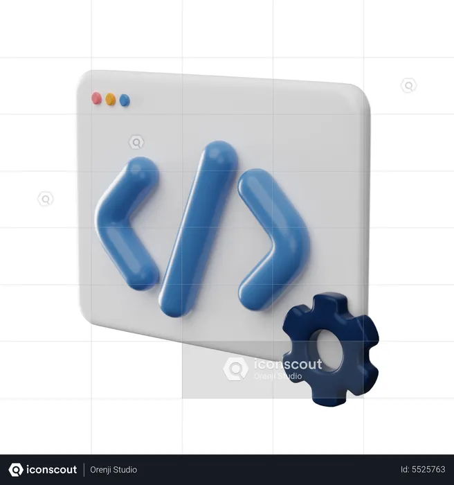 Computer Development  3D Icon