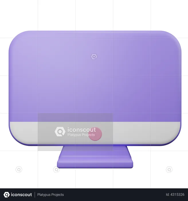 Computer Display  3D Illustration