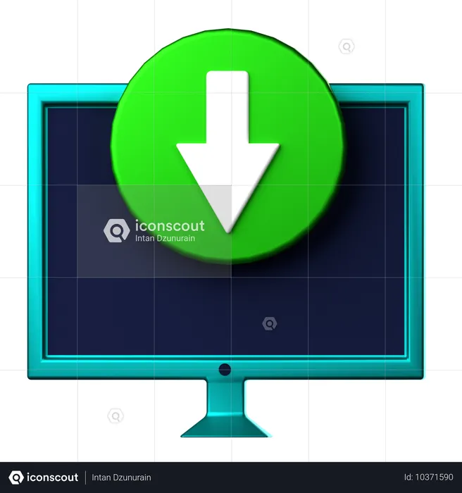 Computer Download  3D Icon