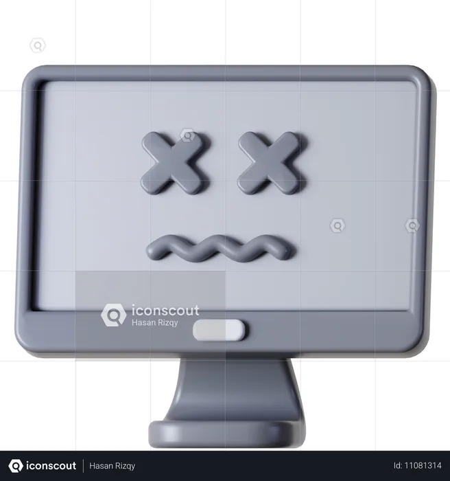 Computer Error  3D Icon