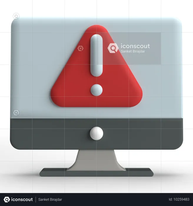 Computer Error  3D Icon