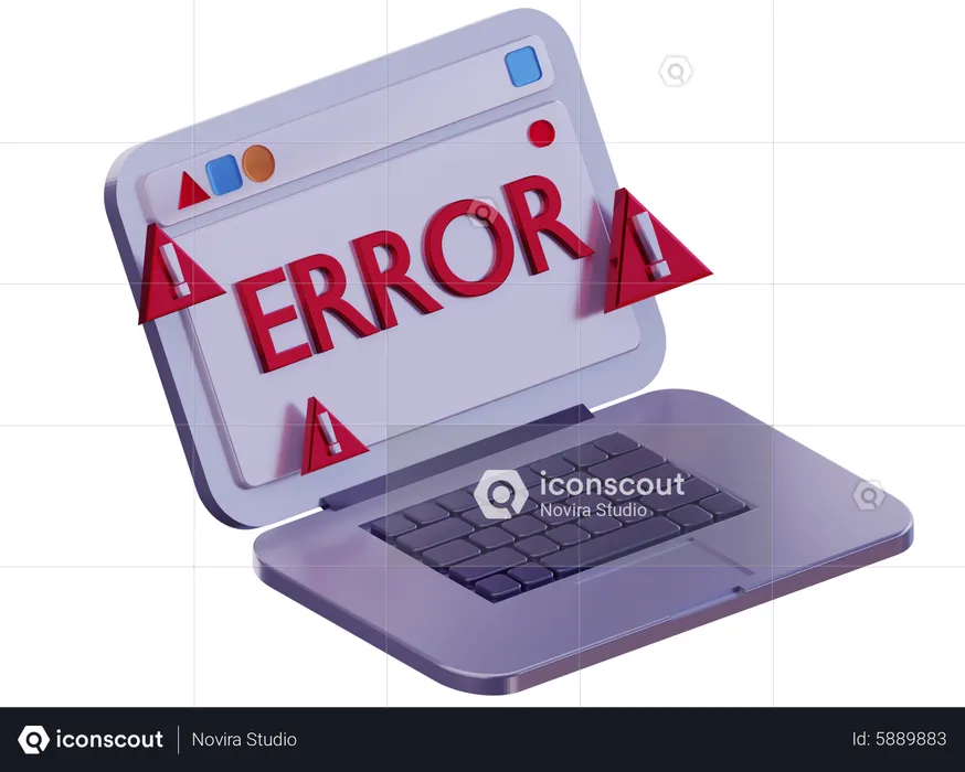 Computer Error  3D Icon