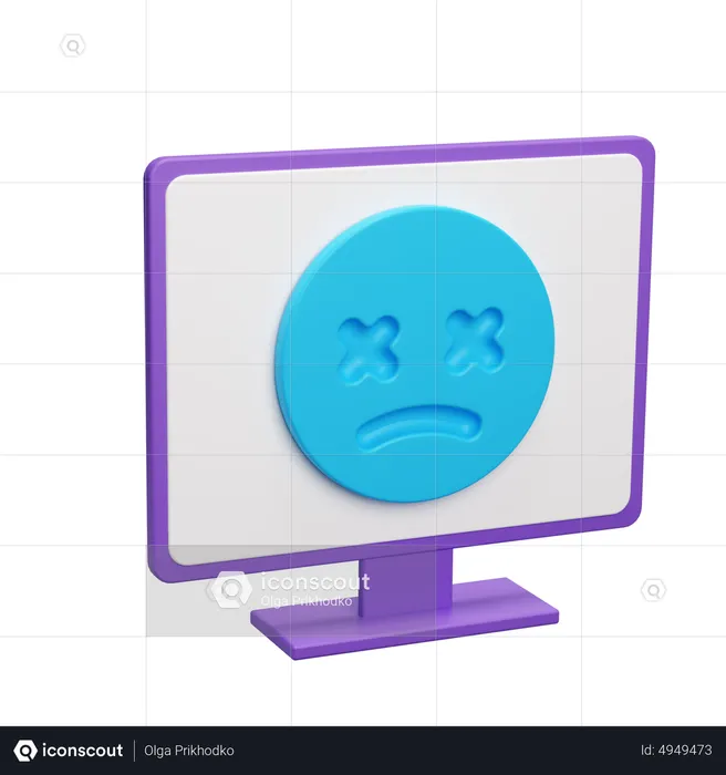 Computer Error  3D Icon
