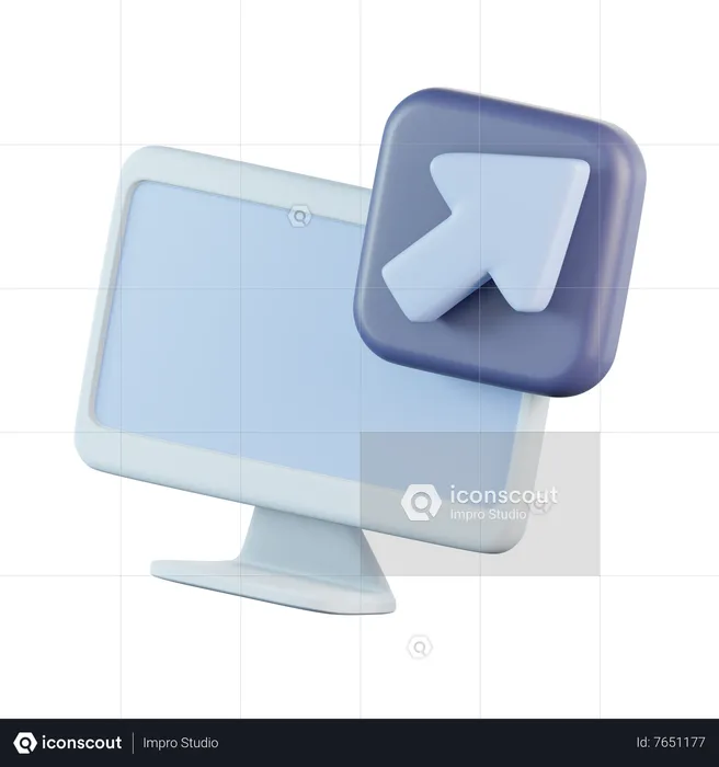 Computer Export Data  3D Icon