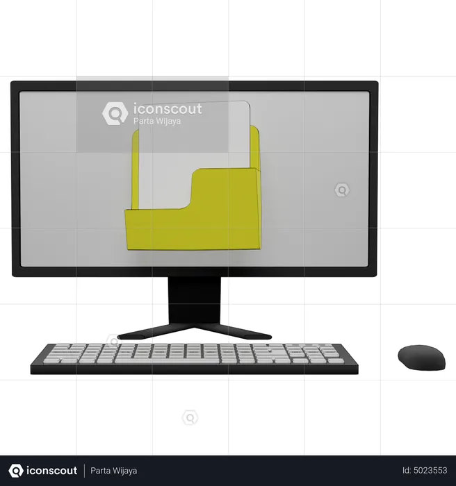 Computer Folder  3D Icon