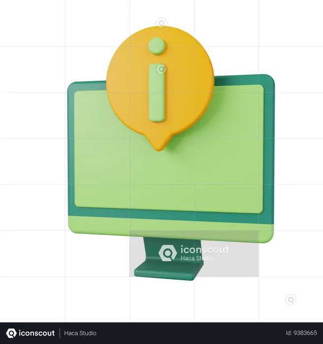 Computer Info  3D Icon