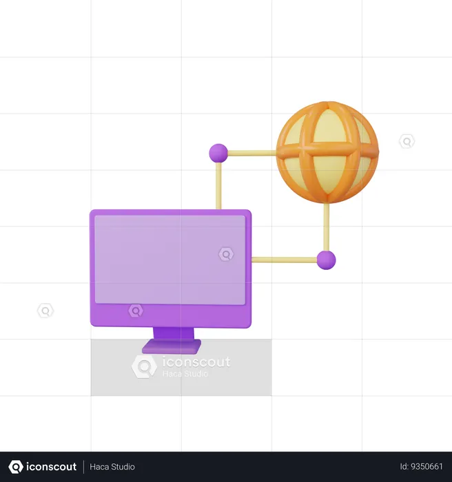 Computer Internet  3D Icon